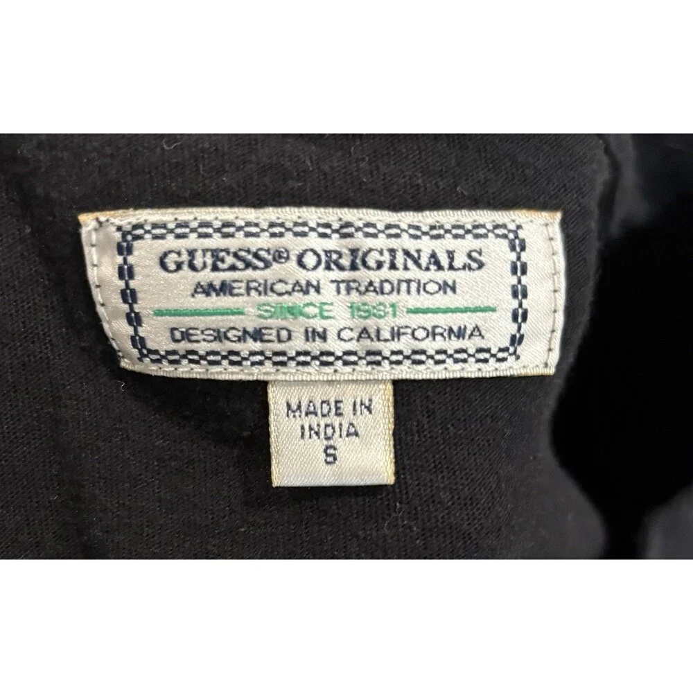 Vintage GUESS Originals Logo T-Shirt 1990’s y2k Men’s Black Tee Size Small - Picture 5 of 5